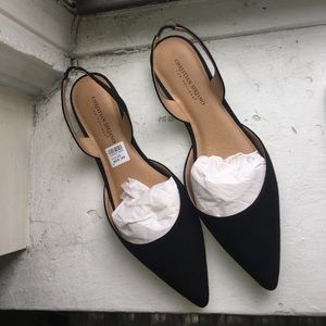 Christian Siriano black flats