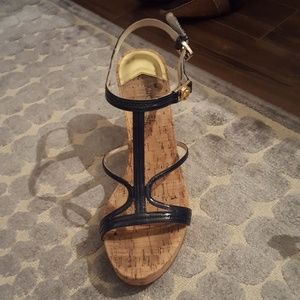 Michael Kors navy blue wedge