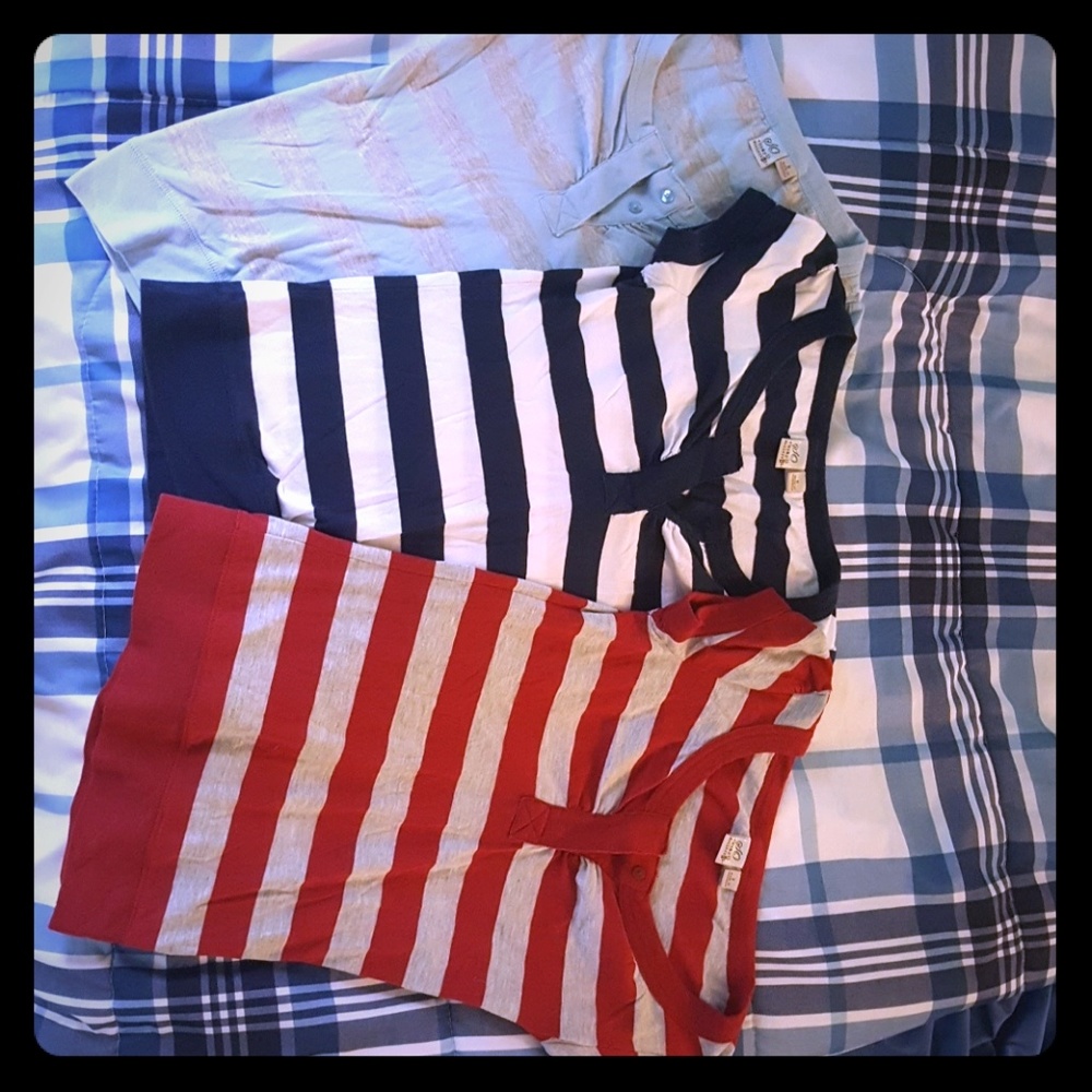 3 striped shirts for 10 dollars