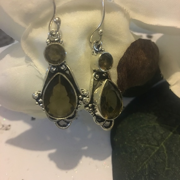 ⚜️HP⚜️Smoky Topaz Earrings⚜️ - Picture 3 of 7
