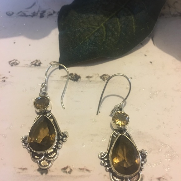 ⚜️HP⚜️Smoky Topaz Earrings⚜️ - Picture 4 of 7