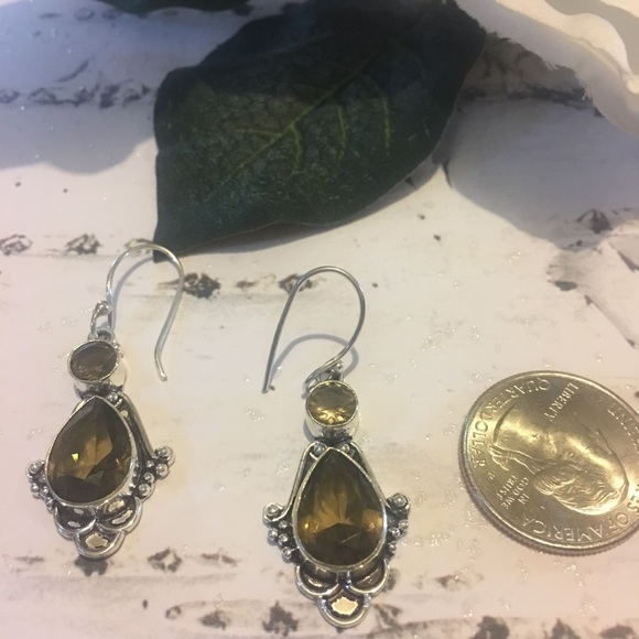 ⚜️HP⚜️Smoky Topaz Earrings⚜️ - Picture 5 of 7
