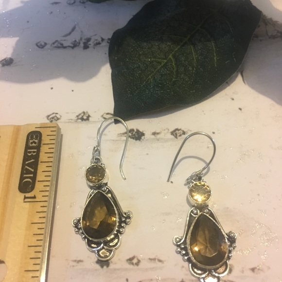 ⚜️HP⚜️Smoky Topaz Earrings⚜️ - Picture 6 of 7
