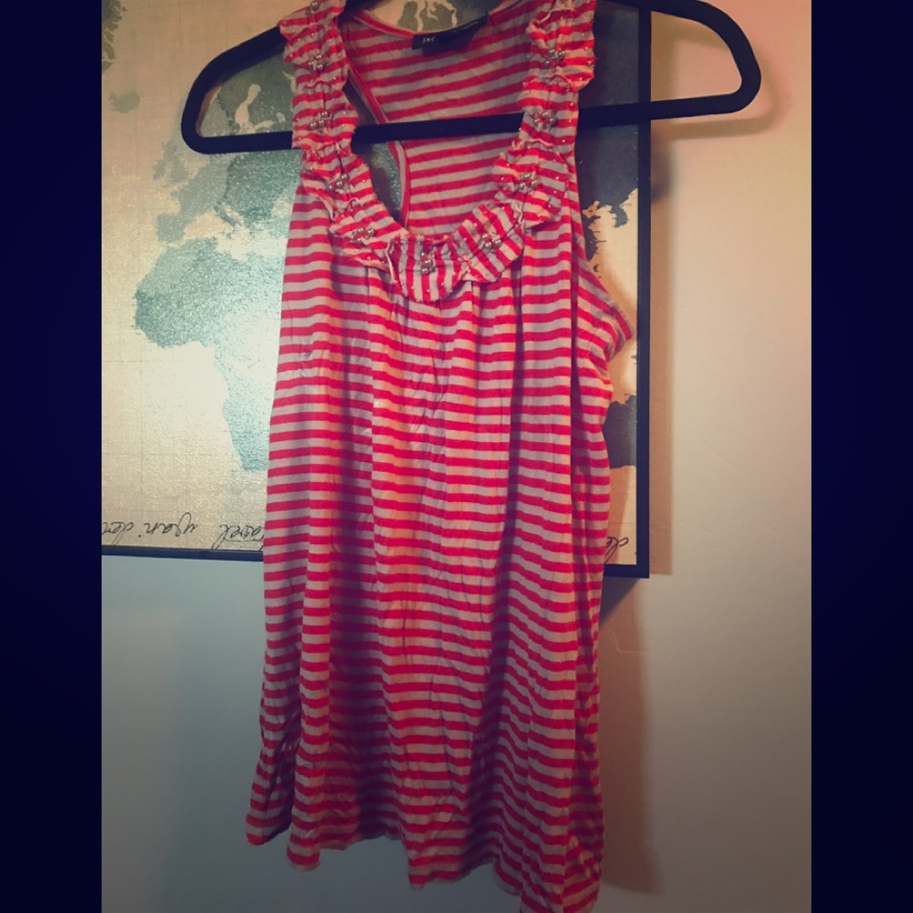 Striped racer back top