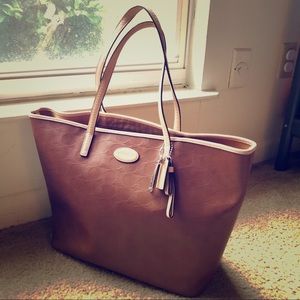 Coach Brown Park Metro Leather Tote/ Handbag