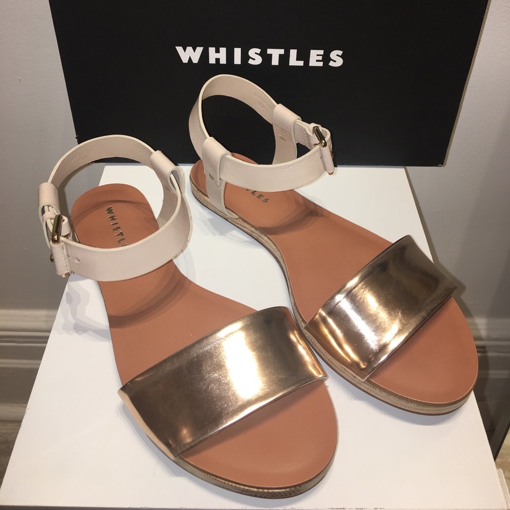 BRAND NEW WHISTLES LUNAR ANKLE STRAP FLAT SANDALS!