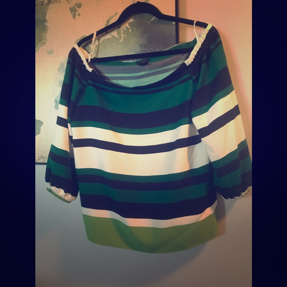 Striped off the shoulder blouse