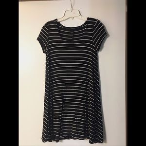 Black and white stripes tshirt dress NWOT