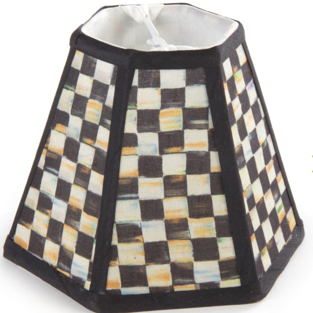 MacKenzie-Child Courtly Check Hex Chandelier Shade