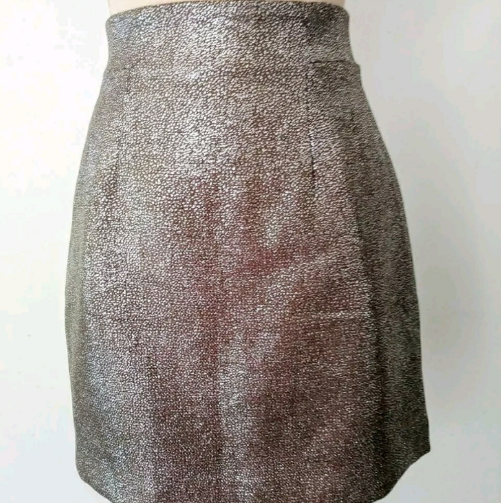 H&M Silver Sparkling High Waist Mini Skirt 8