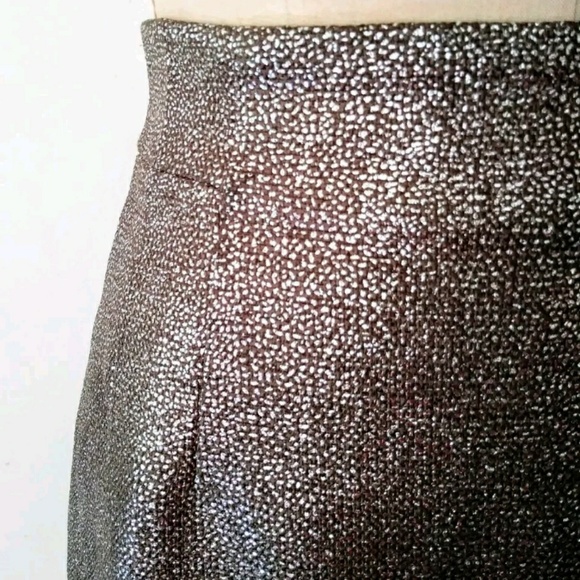 H&M Silver Sparkling High Waist Mini Skirt 8 - Picture 3 of 4