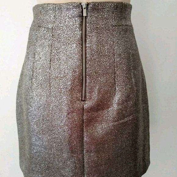 H&M Silver Sparkling High Waist Mini Skirt 8 - Picture 4 of 4