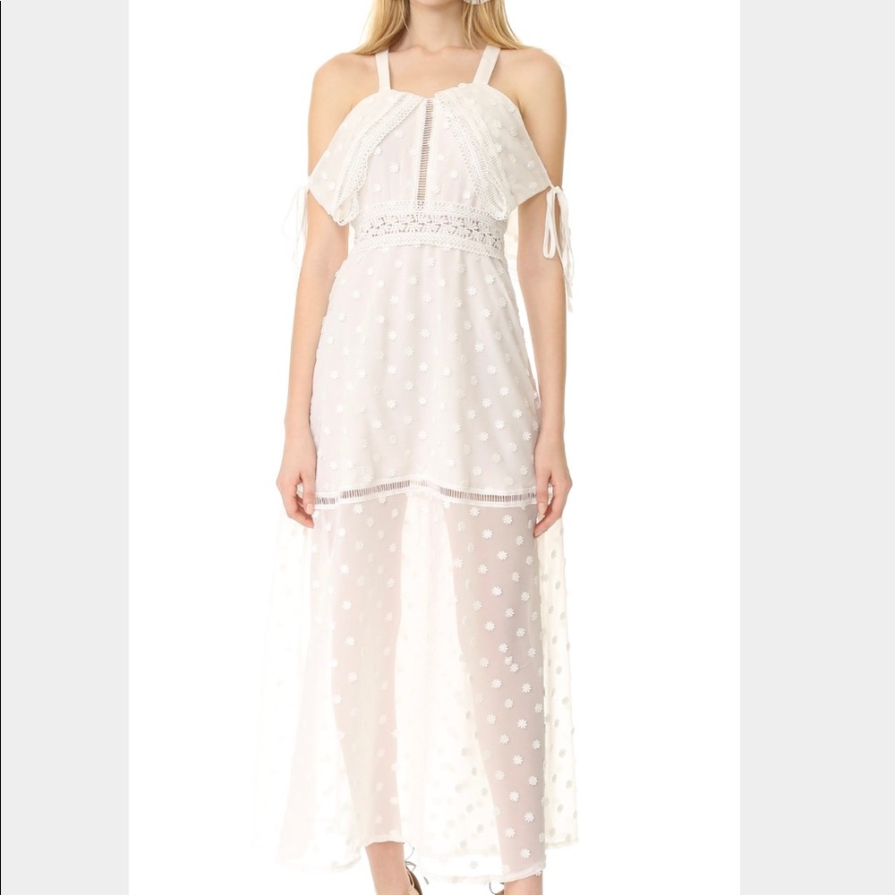 White maxi Lioness dress NWT, size xs