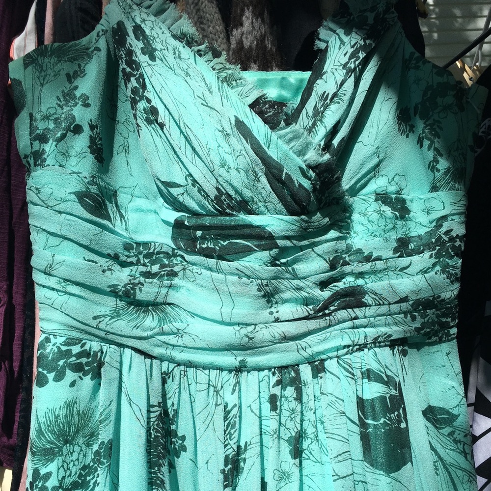 Teal Silk Dress size 6