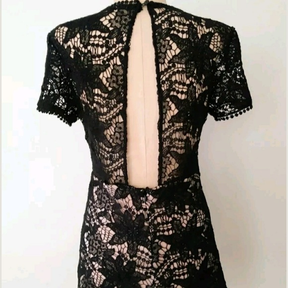 Love Tree Embroidered Black Lace Onesie Romper - Picture 4 of 4