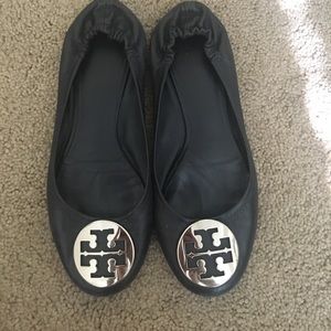 Navy tory burch flats