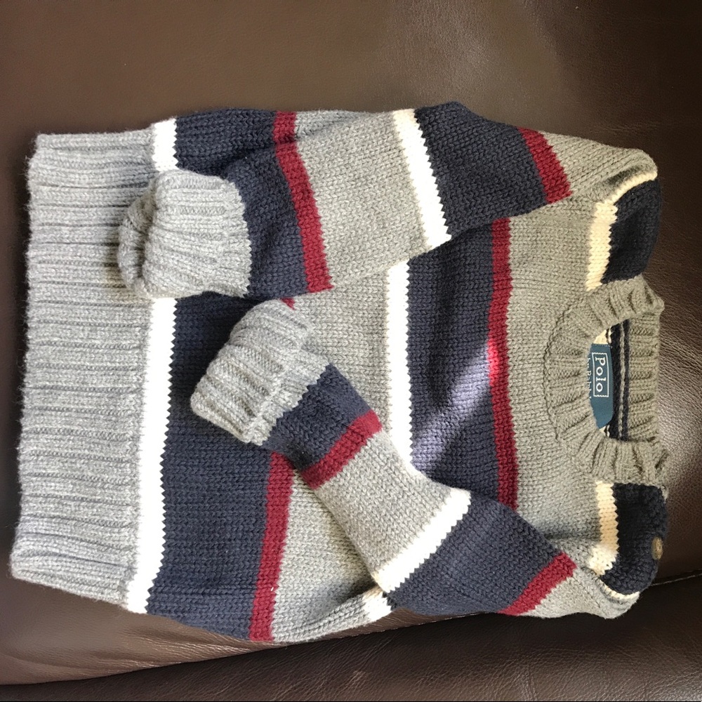 Adorable boys polo sweater! Worn once!!! Like new