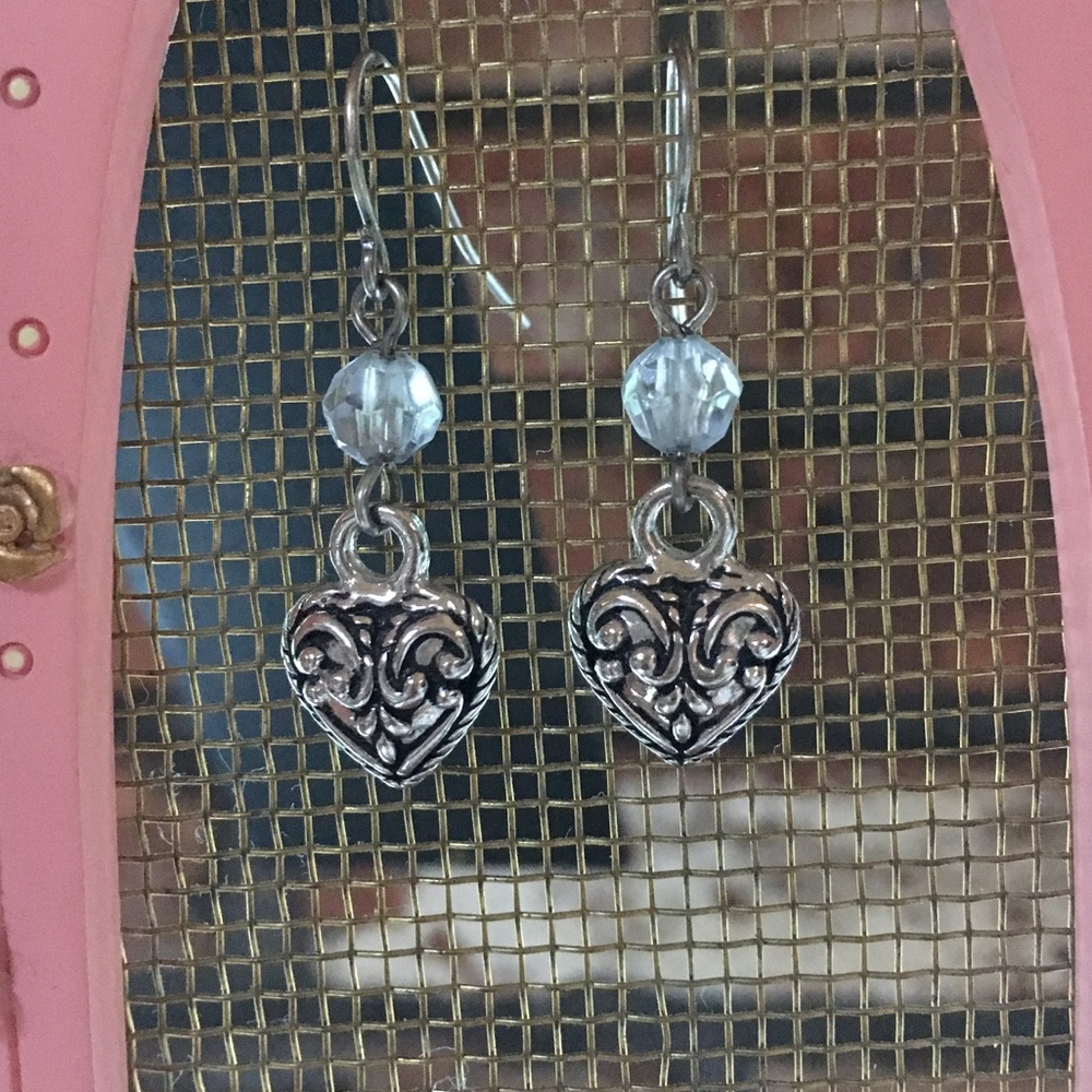 Silver Plated Heart Earrings ♥️