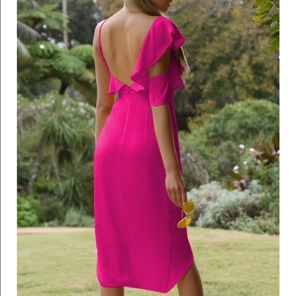 Asymmetrical dress with ruffles - Picture 2 of 2