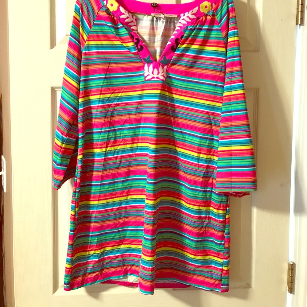NWT Nanette Lepore size L nylon bathing suit cover
