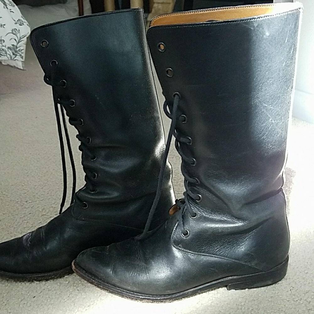 SOLD Lace up black Cole Haan boots