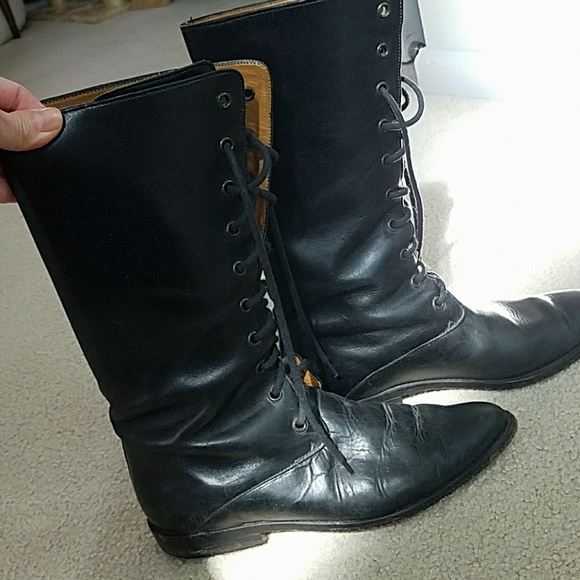 SOLD Lace up black Cole Haan boots - Picture 3 of 4