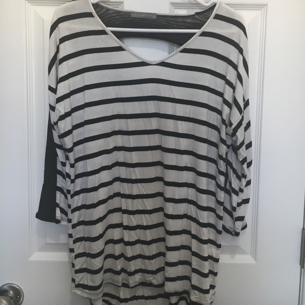 Blouse with a key hole back.