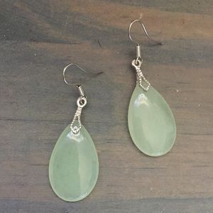 Jade drop earrings
