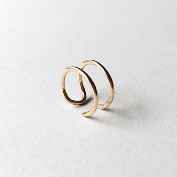 Double ear cuff Fake cartilage clip on earring - Picture 5 of 9