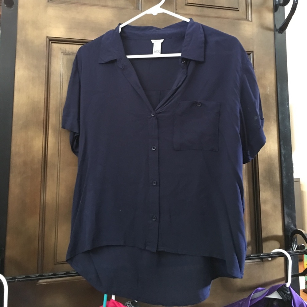 Forever 21 Navy Blue Top