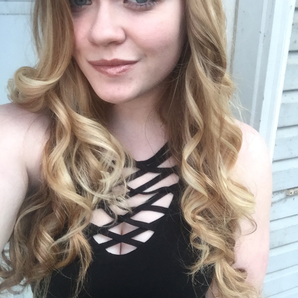 Stretch black midi dress