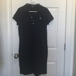 Short sleeve collared tshirt dress