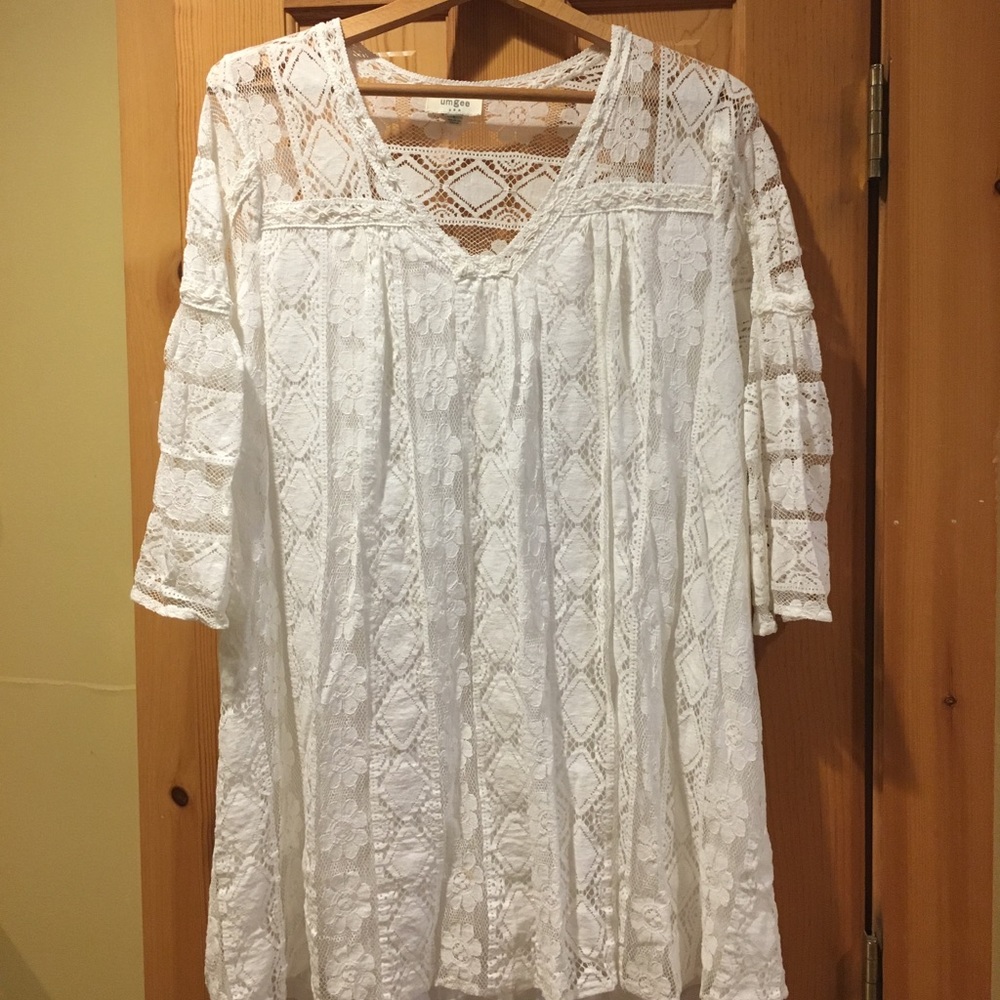 White lace sun dress