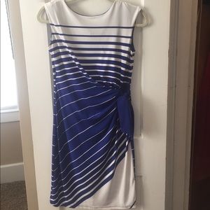 Blue and white women’s dress