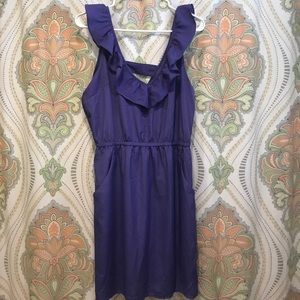 Purple Sleeveless Casual Dress