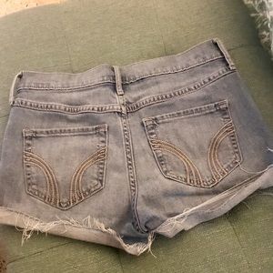 Light wash denim shorts