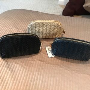 Neiman Marcus Woven Makeup Bag