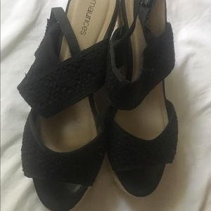 Wedges, black size 11