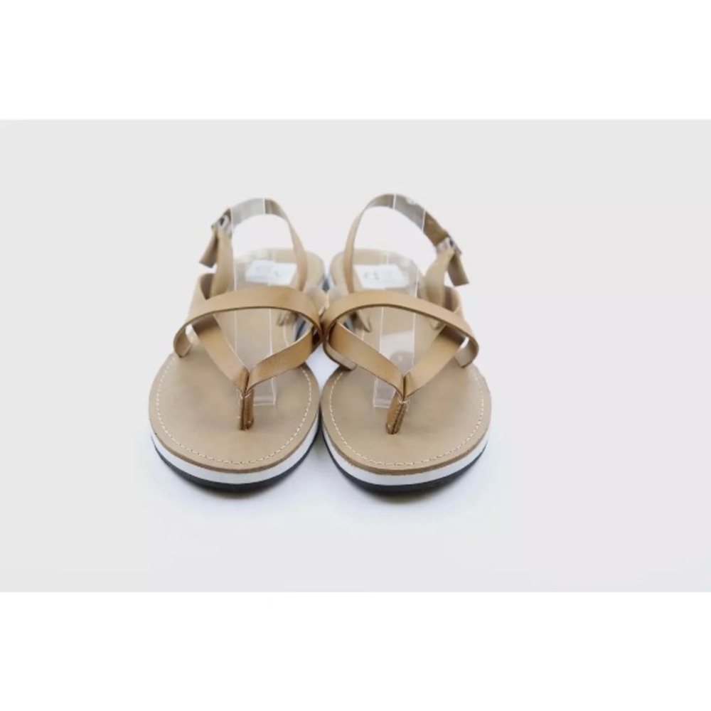 Dolce Vita Light Brown Strappy Flat Sandals - Picture 6 of 8