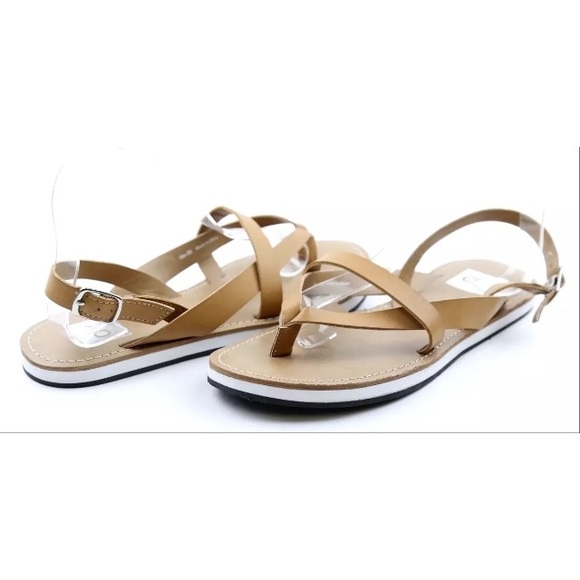 Dolce Vita Light Brown Strappy Flat Sandals - Picture 2 of 8