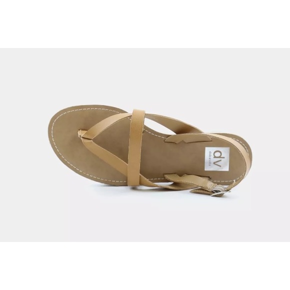 Dolce Vita Light Brown Strappy Flat Sandals - Picture 7 of 8