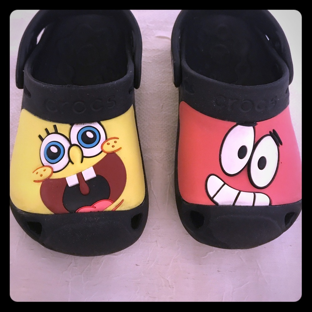 Sponge bob Crocs and Patrick Crocs