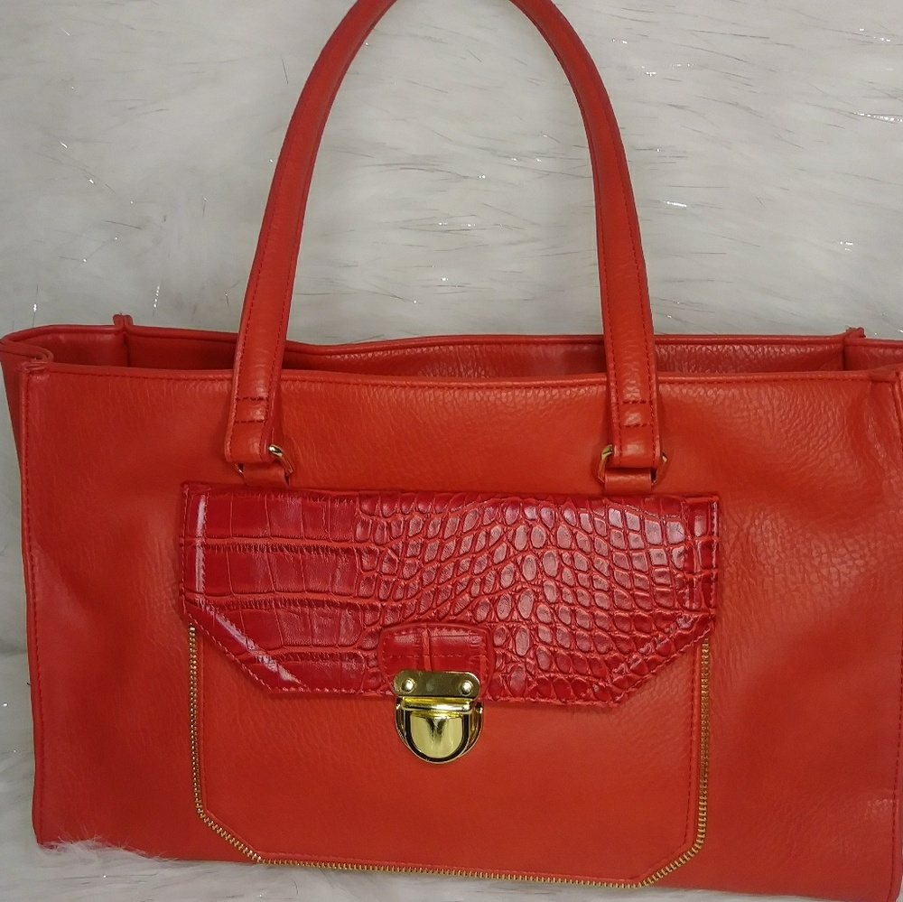 Gorgeous Red Olivia and Joy tote bag