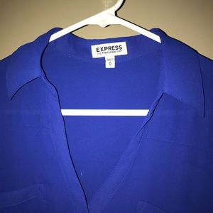 Express royal blue portofino blouse