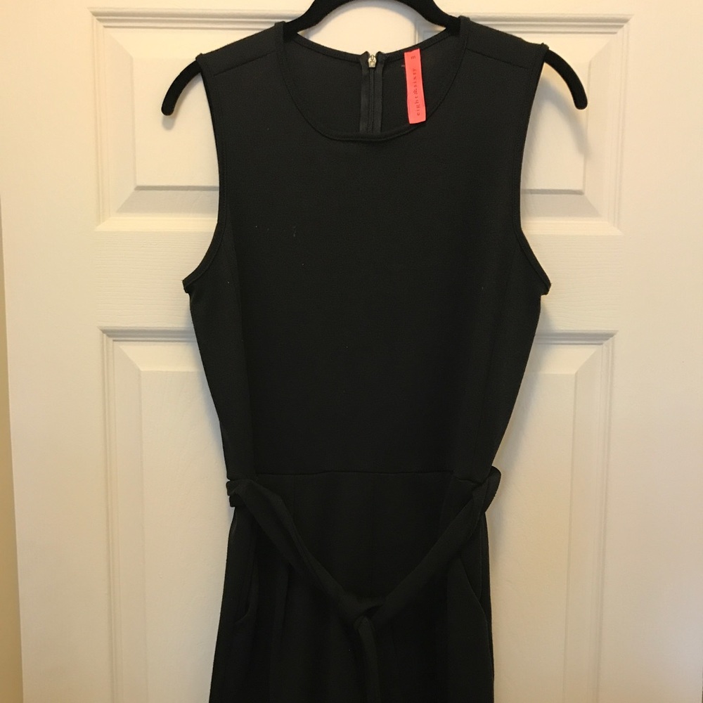 Black romper with belt