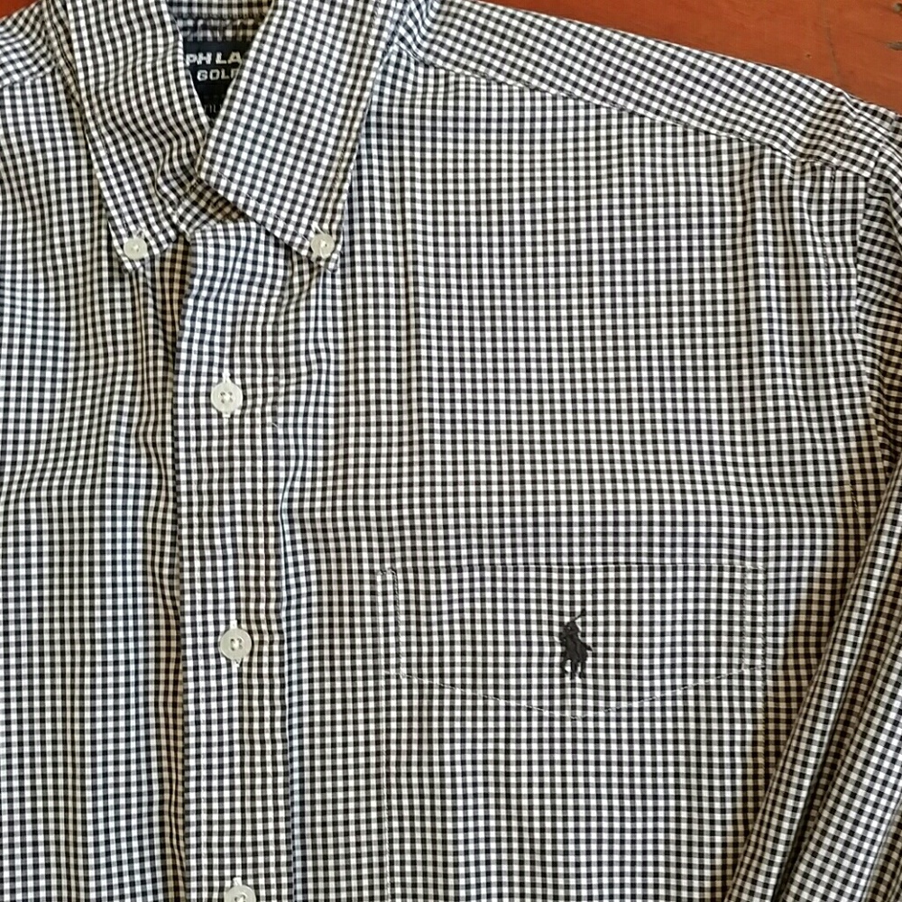 Black & white checked button down by Ralph Lauren