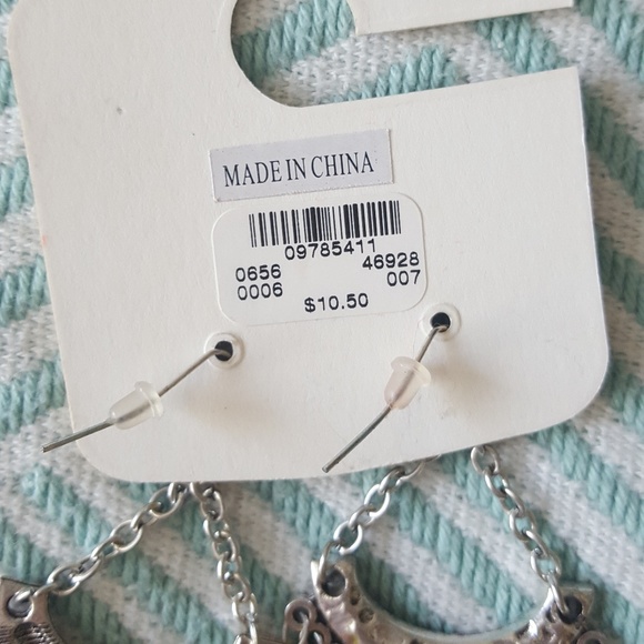 MULTI-COLOR  BEADED  EARRINGS • NWT - Picture 3 of 6