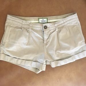 American Eagle Khaki Shorts in size 0