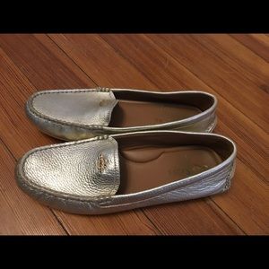 Coach gold leather shoes