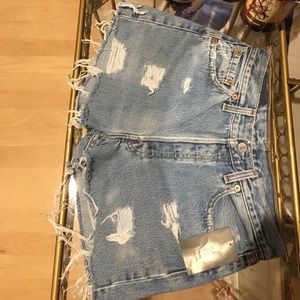Levi's destroyed shorts